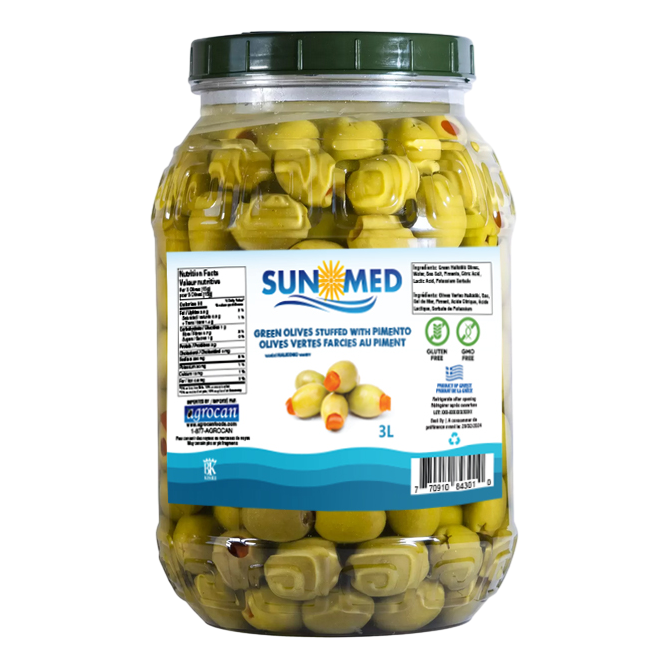 Colossal Green Stuffed Olives - SunMed