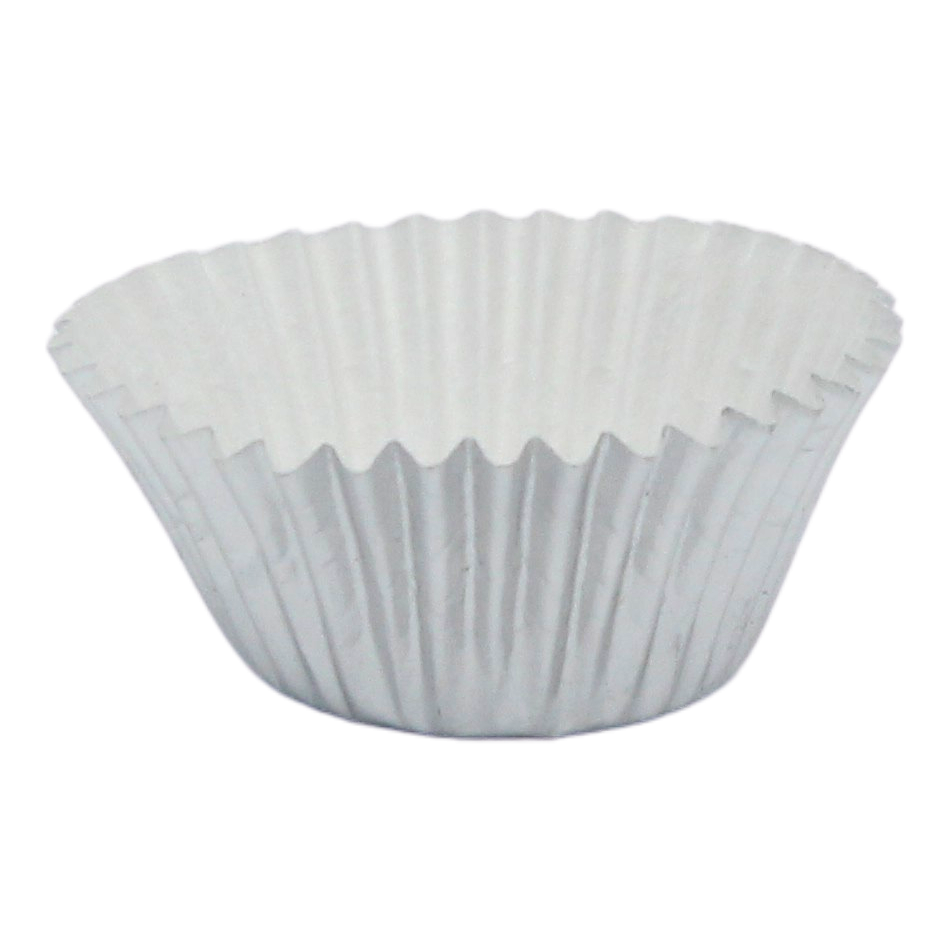 Silver mini top cupcake liners