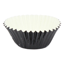 Load image into Gallery viewer, Mini Black Paper/Foil Cupcake Liners