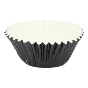 Mini Black Paper/Foil Cupcake Liners