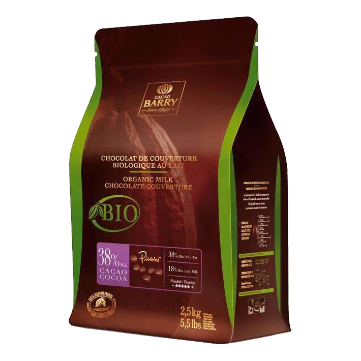 Cacao Barry Milk Couverture Organic 38%