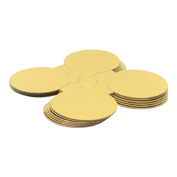 Pastry Boards Gold Round w/ Tab