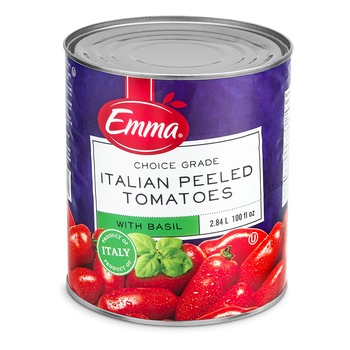 Italian Peeled Tomatoes with Basil 100oz